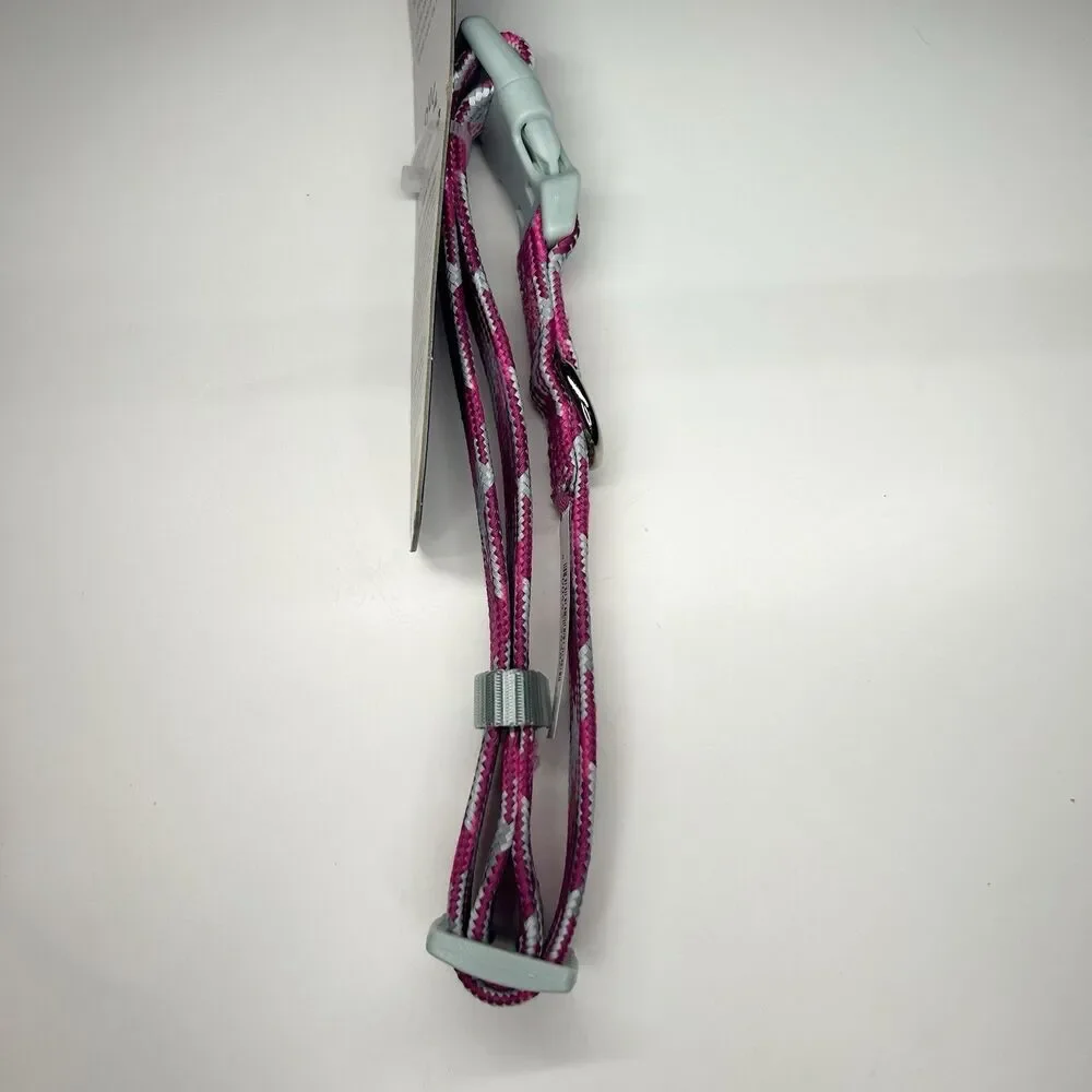 YOULY The Protector Dog Collar Reflective Pink & Gray, M Medium Pet 14”-20”